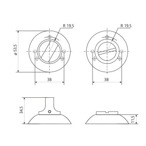 Фиксатор Vela WC-Round CR 00006232 хром