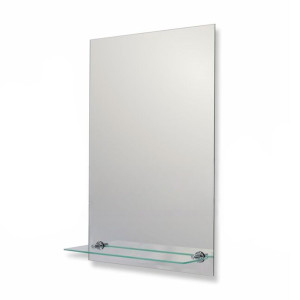 Зеркало Алмаз-Люкс Е-470 со шлифованной кромкой и полкой 58*38 см