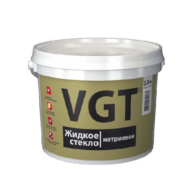 Жидкое стекло VGT натриевое 3 кг